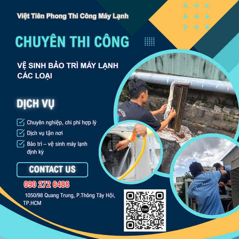 Dịch Vụ Thi Công – Bảo Trì – Vệ Sinh Máy Lạnh Tại TP.HCM | Việt Tiên Phong