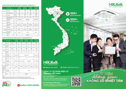 Catalogue Máy Lạnh Âm Trần Cassette Hikawa