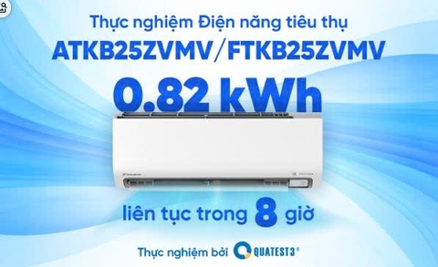 Thực nghiệm điện năng tiêu thụ của máy lạnh Daikin Inverter FTKB25ZVMV