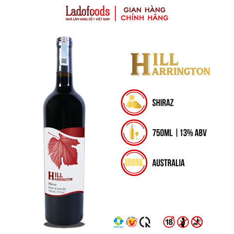 Rượu Vang Úc Hill Harrington - Shiraz - 750ML