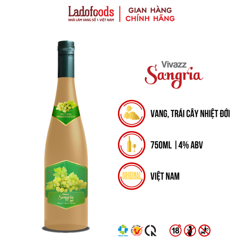 Vivazz Sangria Light White Wine 750ML 4% Vol
