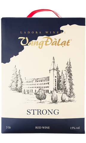 Vang Đàlạt Strong Red Wine hộp 3L