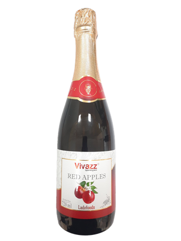 Vivazz Sparkling Juice - Nước Trái Cây Tự Nhiên Có Ga - Táo Đỏ - Chai 720ML