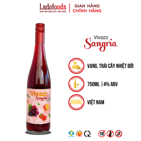 Vivazz Sangria Light Red 750ML 4% Vol