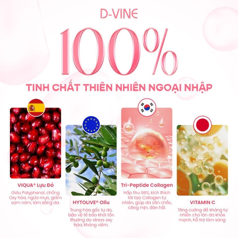 100% Tinh Chất Thiên Nhiên Ngoại Nhập - Bí Quyết Cho Làn Da Không Tuổi