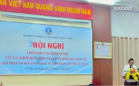 [HOT] TRIỂN KHAI NGHỊ ĐỊNH THƯ YÊU CẦU KIỂM DỊCH, KIỂM TRA VÀ VỆ SINH THÚ Y ĐỐI VỚI SẢN PHẨM TỔ YẾN XUẤT KHẨU TỪ VIỆT NAM SANG TRUNG QUỐC