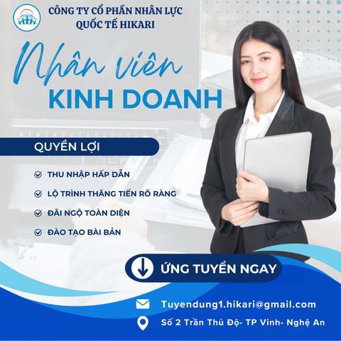 TUYỂN DỤNG NHÂN VIÊN KINH DOANH