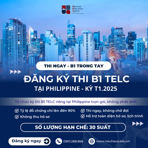 Đăng ký thi B1 TELC cùng NEC: Cơ hội vàng lấy chứng chỉ B1