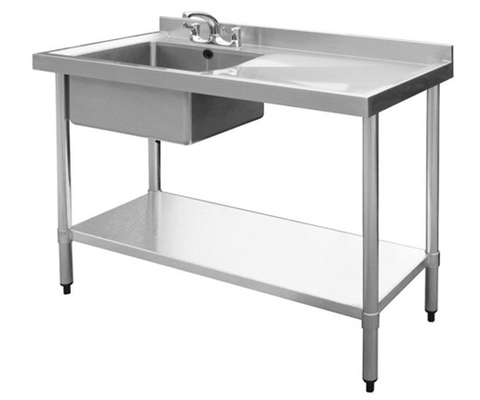 Bồn Rửa Inox 1 Hậu Chậu Lệch Trái