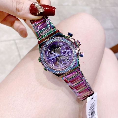Guess Fusion |Nữ Giới |Đính Đá |Dây Kim Loại Màu Tím |Máy Pin (Quartz) |Size 36mm