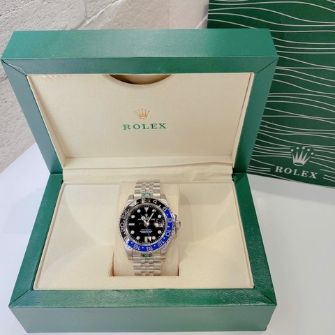 Rolex GMT Master II |Nam Giới |Niềng Xanh Đen |Dây Kim Loại Silver |Máy Cơ (Automatic) |Size 40mm