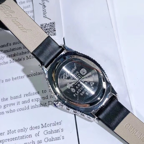 Chopard L'Heure Du Diamant |Nữ Giới |Đính Đá |Dây Da Đen |Máy Pin (Quartz) |Size 32mm