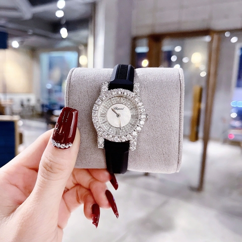 Chopard L'Heure Du Diamant |Nữ Giới |Đính Đá |Dây Cao Su Đen |Máy Pin (Quartz) |Size 32mm