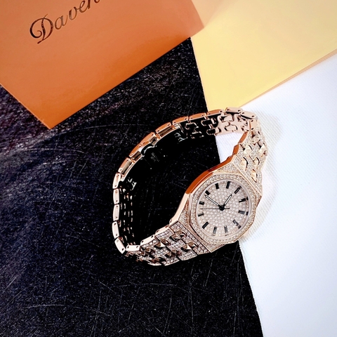 Davena Crystal |Nữ Giới |Rose Gold |Full Đá  |Dây Kim Loại |Máy Pin (Quartz) |Size 34mm