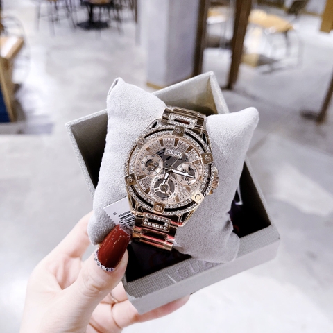 Guess Iridescent |Nữ Giới |Đính Đá |Dây Kim Loại Rose Gold |Máy Pin (Quartz) |Size 40mm