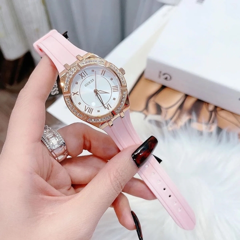 Guess Modern |Nữ Giới |Rose Gold |Dây Sillicone Hồng |Máy Pin (Quartz) |Size 36mm