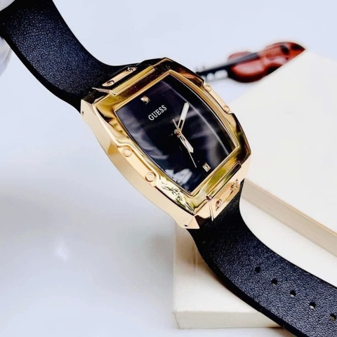 Guess Phoenix |Nam giới |Vàng Gold |DâySillicone Đen |Máy Pin (Quartz) |Size 43x51mm