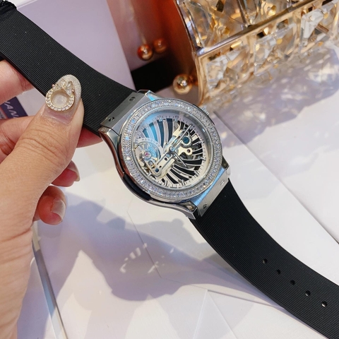 Hanboro Máy Lộ Cơ |Nữ Giới |Dây Silicone |Trắng Silver |Máy Cơ (Automatic) |Size 36mm