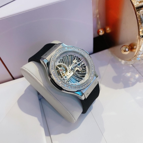 Hanboro Máy Lộ Cơ |Nữ Giới |Dây Silicone |Trắng Silver |Máy Cơ (Automatic) |Size 36mm