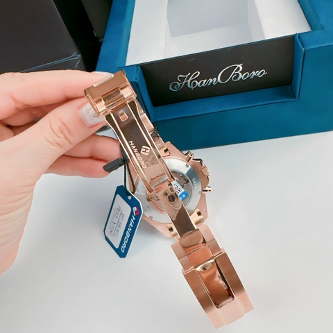 Hanboro Tựa Rolex |Nam Giới |Rose Gold |Dây Kim Loại |Máy Cơ (Automatic) |Size 43mm