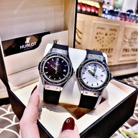 Hublot Geneve |Nữ Giới |Silver |Mặt Trắng |Dây Silicone Đen |Máy Pin (Máy Quartz) |Size 34mm