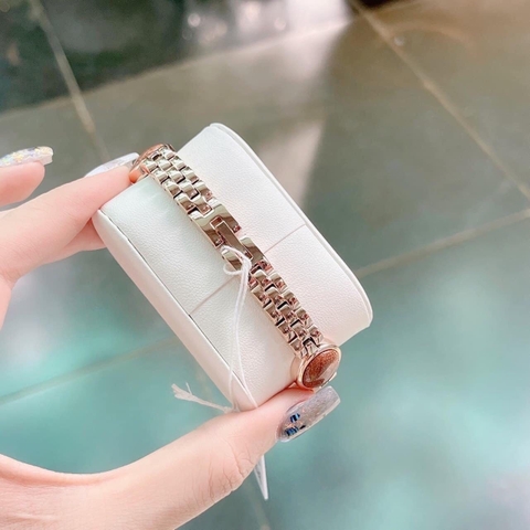 Melissa Mặt Đính Đá |Nữ Giới |Rose Gold |Lắc Tay Màu Cam |Máy Pin (Quartz) |Size 28mm