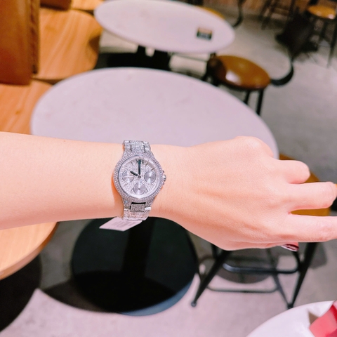 Michael Kors Camille |Nữ Giới |6 Kim |Silver |Dây Kim Loại Full Đá |Máy Pin (Quartz) |Size 33mm