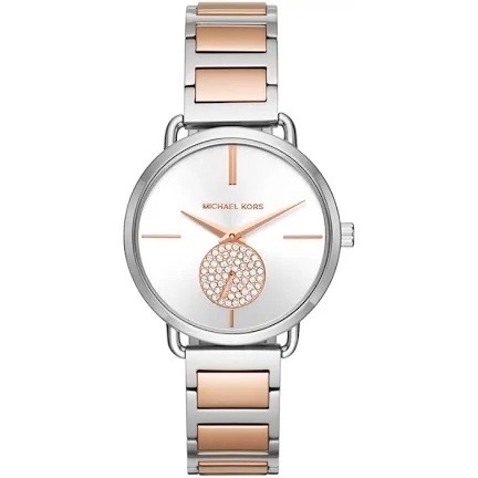 Michael Kors Portia |Nữ Giới |Đính Đá |Dây Kim Loại Demi Rose Gold |Máy Pin (Quartz) |Size 37mm