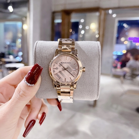 Burberry The City |Nữ Giới |Dây Kim Loại |Full Rose Gold |Máy Pin (Quartz) |Size 34mm