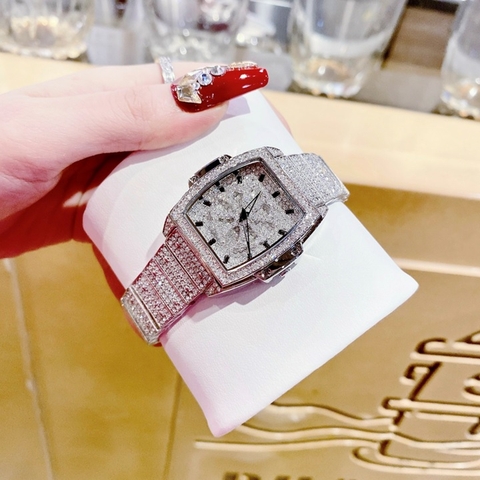 Chopard Mặt Xoay |Nữ Giới |Dây Đính Full Đá |Mặt Chữ Nhật |Máy Pin (Quartz) |Size 34x38mm