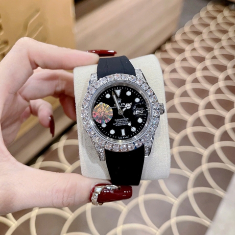 Rolex Submariner |Nam Giới |Đính Đá |Dây Cao Su Đen |Máy Cơ (Automatic) |Size 41mm