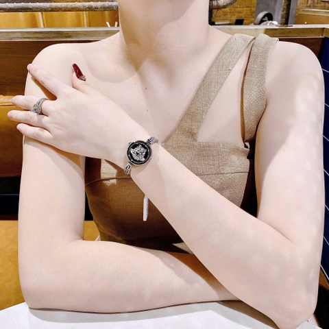 Versace Medusa Secret |Nữ Giới |Mặt Tròn Trắng |Lắc Tay Silver |Máy Pin (Quartz) |Size 25mm