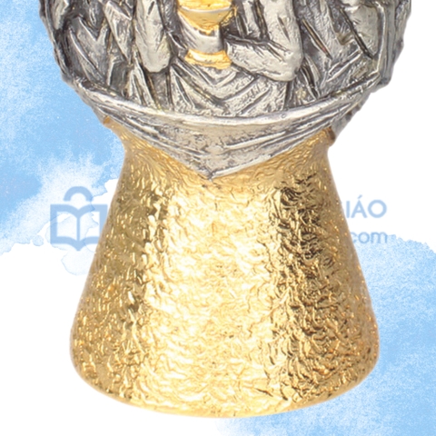 Chén Lễ Italy xi vàng CLXV640 Mẫu chạm khắc Bữa Tiệc Ly 18cm