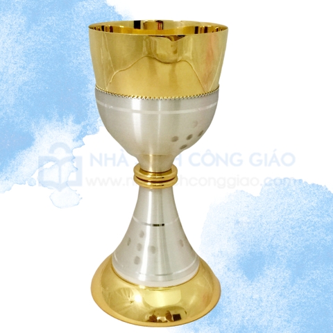 Chén lễ xi vàng CLXV071 Mẫu bạc xi vàng Italy chấm mờ 17cm