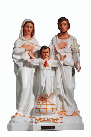 Tượng Thánh Gia đình Thánh Gia đứng 70cm màu trắng