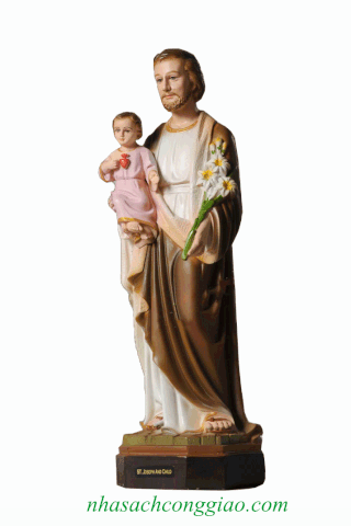 Tượng Thánh Giuse bế Chúa 40cm