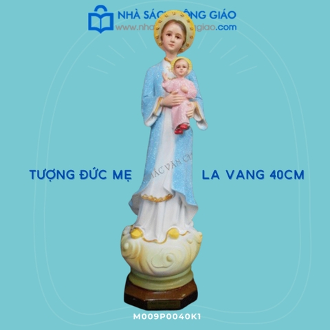 Tượng Đức Mẹ La Vang 40cm Kim Tuyến (Đức Mẹ Áo Dài)