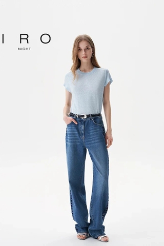 Tshirt IRO xanh chữ đá