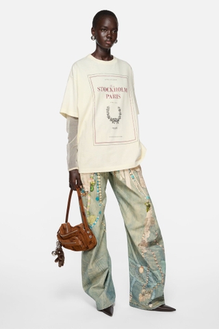 Tshirt ACNE STUDIO logo 2 màu