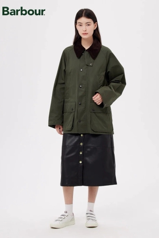 Áo khoác BARBOUR kaki rêu cổ nhung