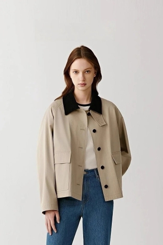 Áo khoác ICICLE cổ nhung 2 màu