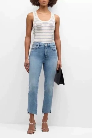 Áo sát nách FRAME kẻ xanh trắng