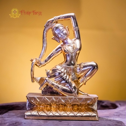 BỒ TÁT KIÊN LAO ĐỊA THẦN ĐỒNG DÁT VÀNG 24K