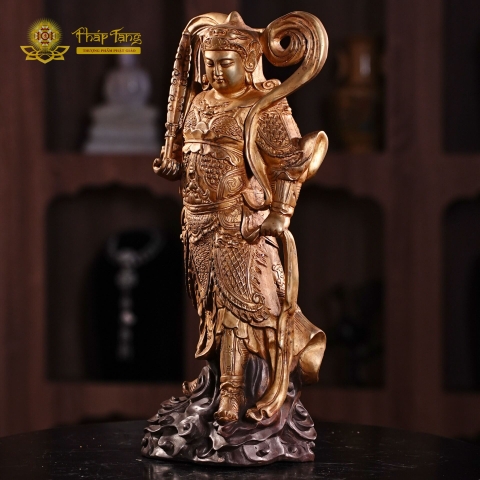Tượng Vi Đà Bồ Tát Đồng Cao Cấp 40cm - Vị Hộ Pháp Hộ Trì Phật Pháp