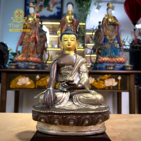 Thánh Tượng Bổn Sư Thích Ca Mâu Ni Phật Đồng Nepal 22cm