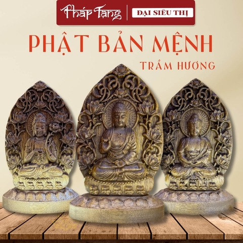 Tượng Phật Bản Mệnh Trầm Hương - Bình An & May Mắn Trên Mọi Nẻo Đường