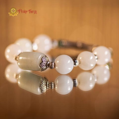 VÒNG PHỈ THUÝ NẾP MỊN MIX LU THỐNG & CHARM BẠC 925 - PHÁP TẠNG