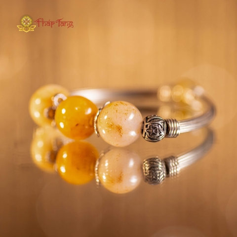 VÒNG TAY 3 NGỌC JADE ĐẬU 12li MIX CHARM BẠC 925