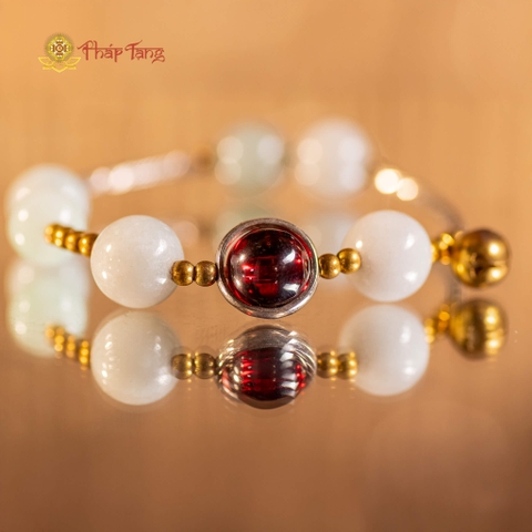 VÒNG TAY NGỌC JAD MIX NAGA + CHRAM BẠC