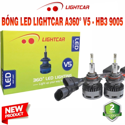 BÓNG LED Ô TÔ 360 ĐỘ CHO BI CẦU LIGHTCAR A360 V5 CHÂN HB3 9005